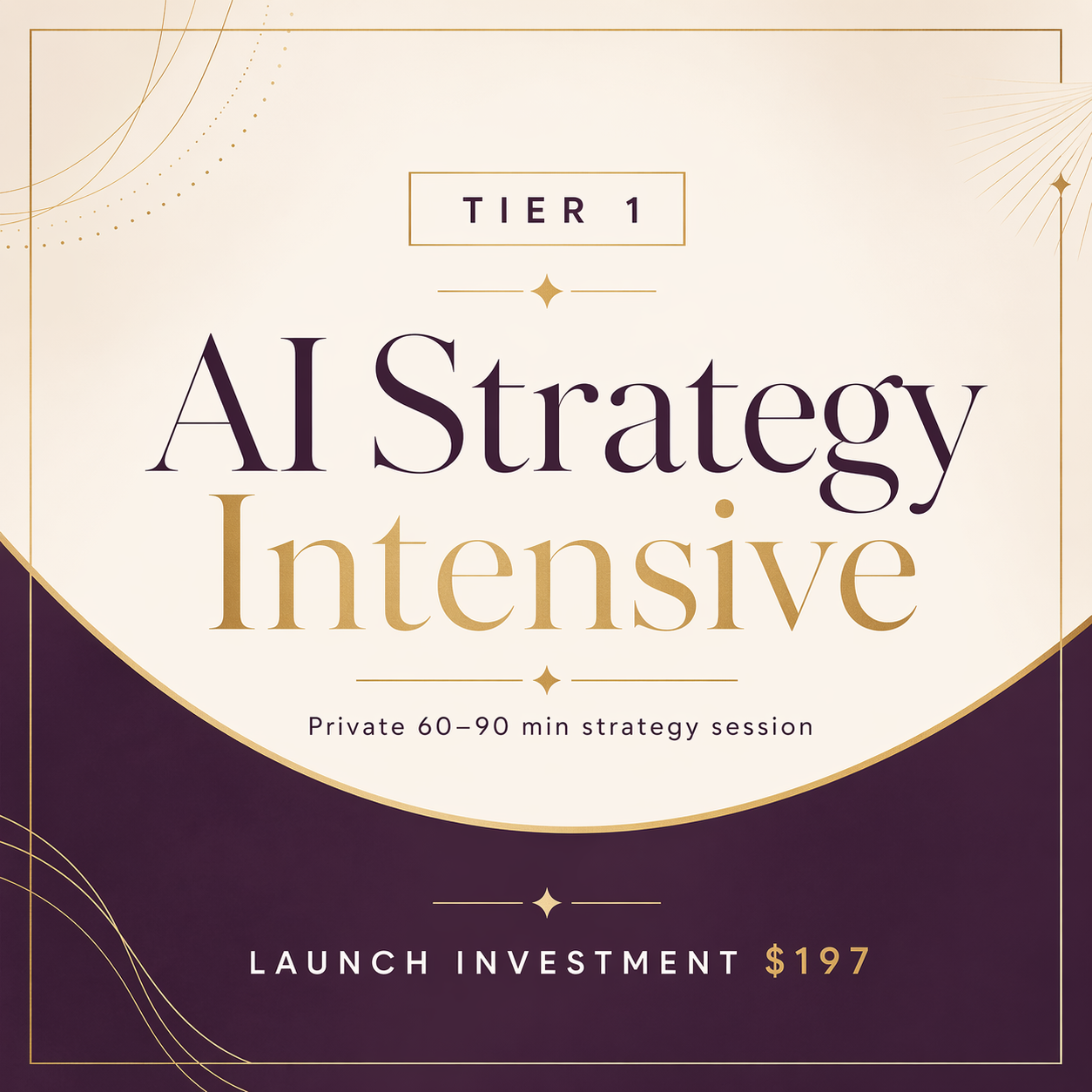 Tier 1 — AI Strategy Intensive